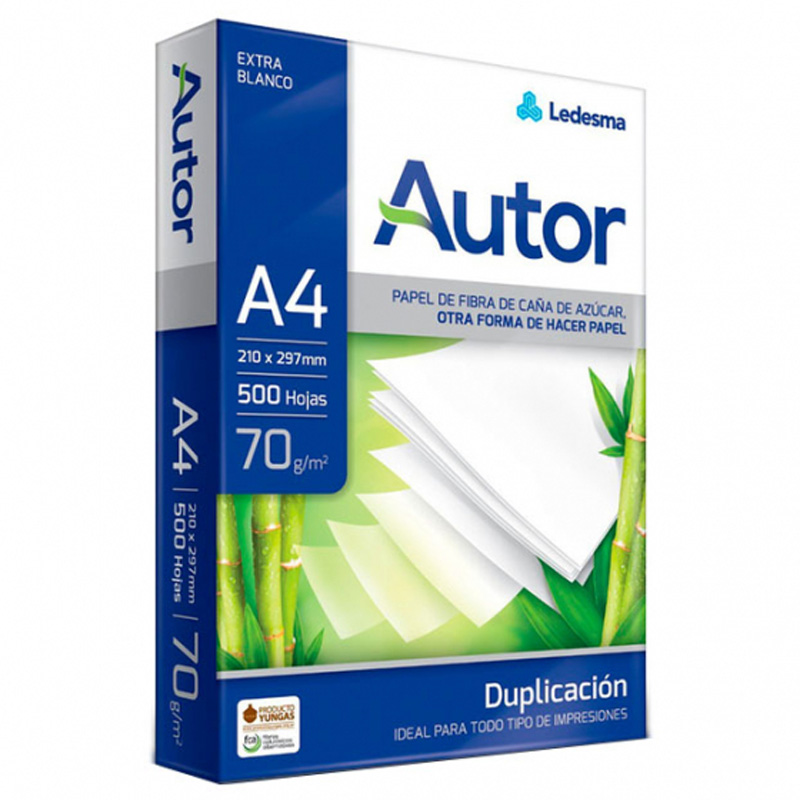  RESMA A4 AUTOR 70 GR 500 HOJAS