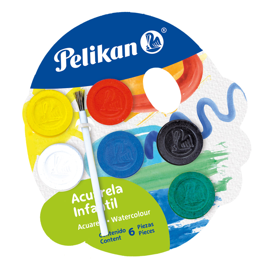  ACUARELA PELIKAN INFANTIL X6
