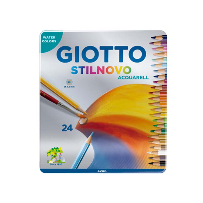  LAPIZ COLOR GIOTTO STILNOVO ACUARELABLE LATA X24