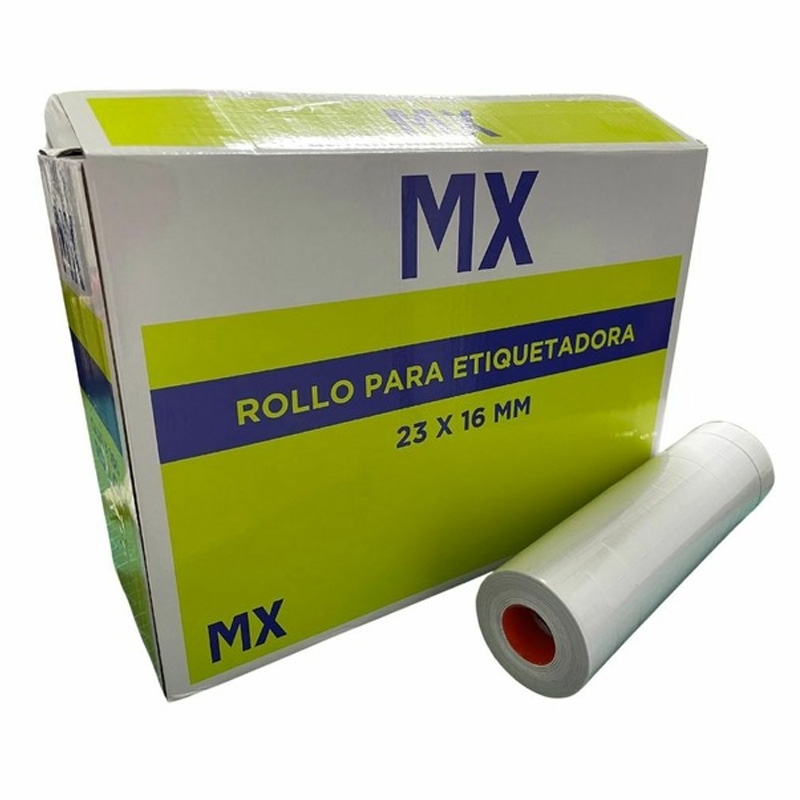  ETIQUETA DOBLE LINEA MOTEX ROLLO 23X16MM  BLANCA X10