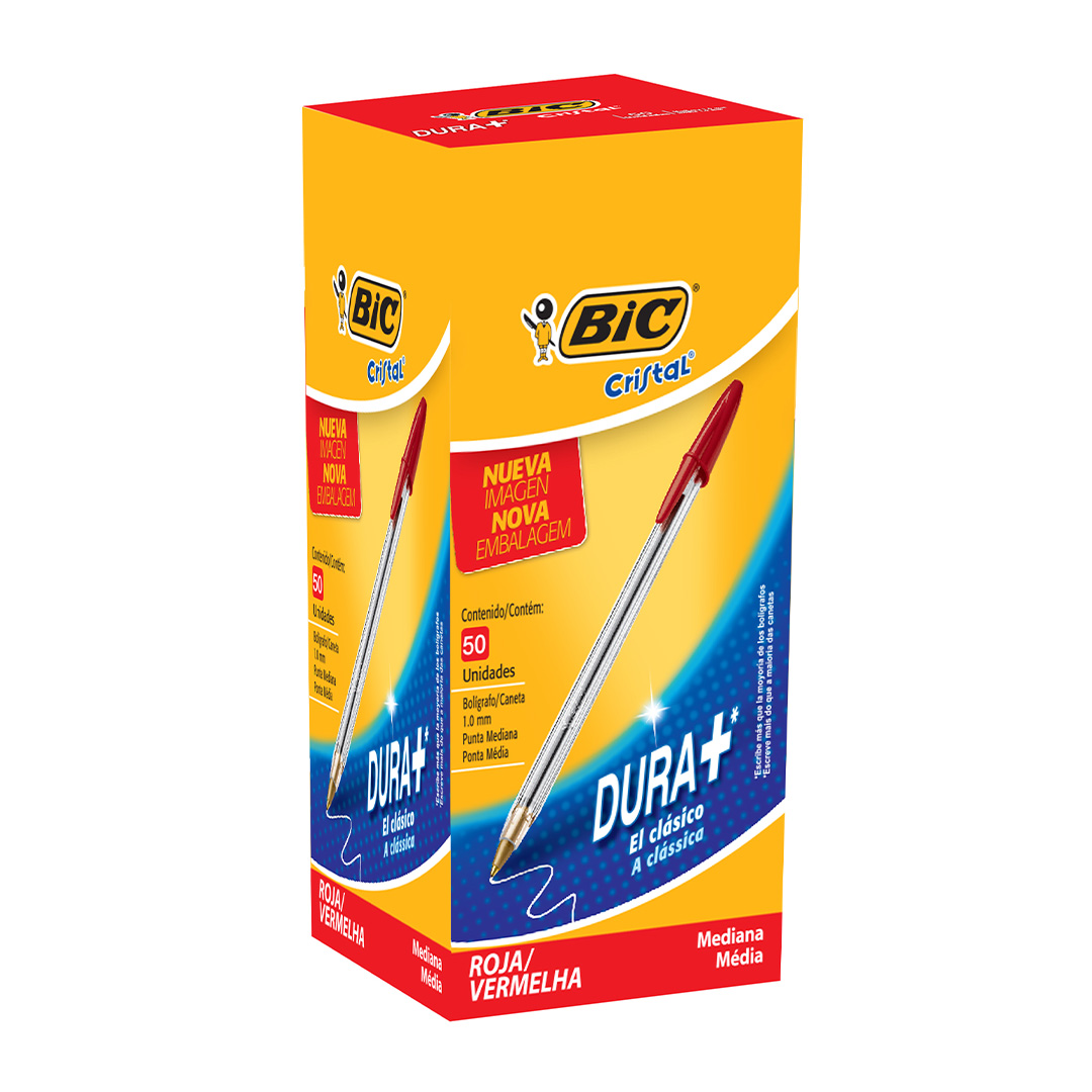  BOLIGRAFO BIC CRISTAL 1MM ROJO X50