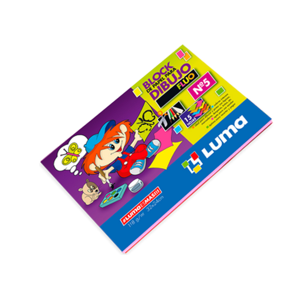  BLOCK N5 LUMA 15 HOJAS FLUO