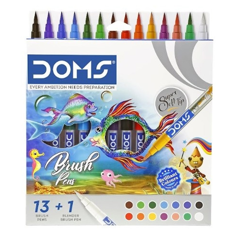  MARCADOR ESCOLAR DOMS JUMBO X13 COLORES + 1 DIFUMINADOR