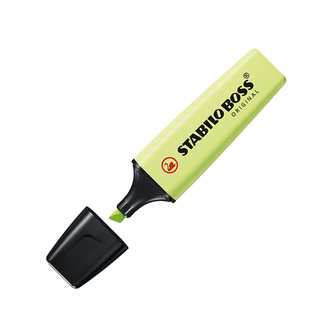  RESALTADOR CHATO STABILO BOSS X10 PASTEL  LIMA