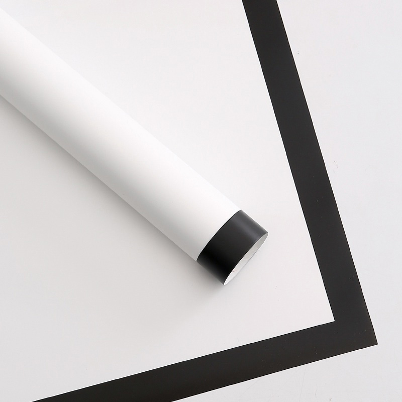  PAPEL COREANO REXON BORDE NEGRO BLANCO;
X10H 57X57