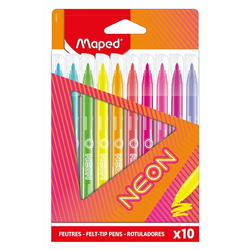  MARCADOR ESCOLAR MAPED NEON BLISTER X10