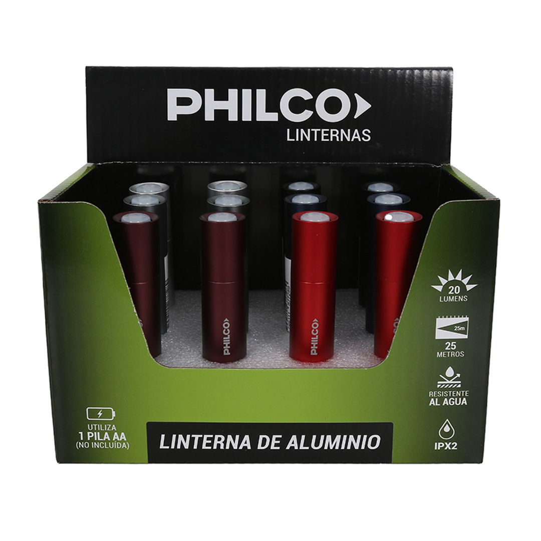  LINTERNA PHILCO POCKET 20 LUMENES PACK;
X12