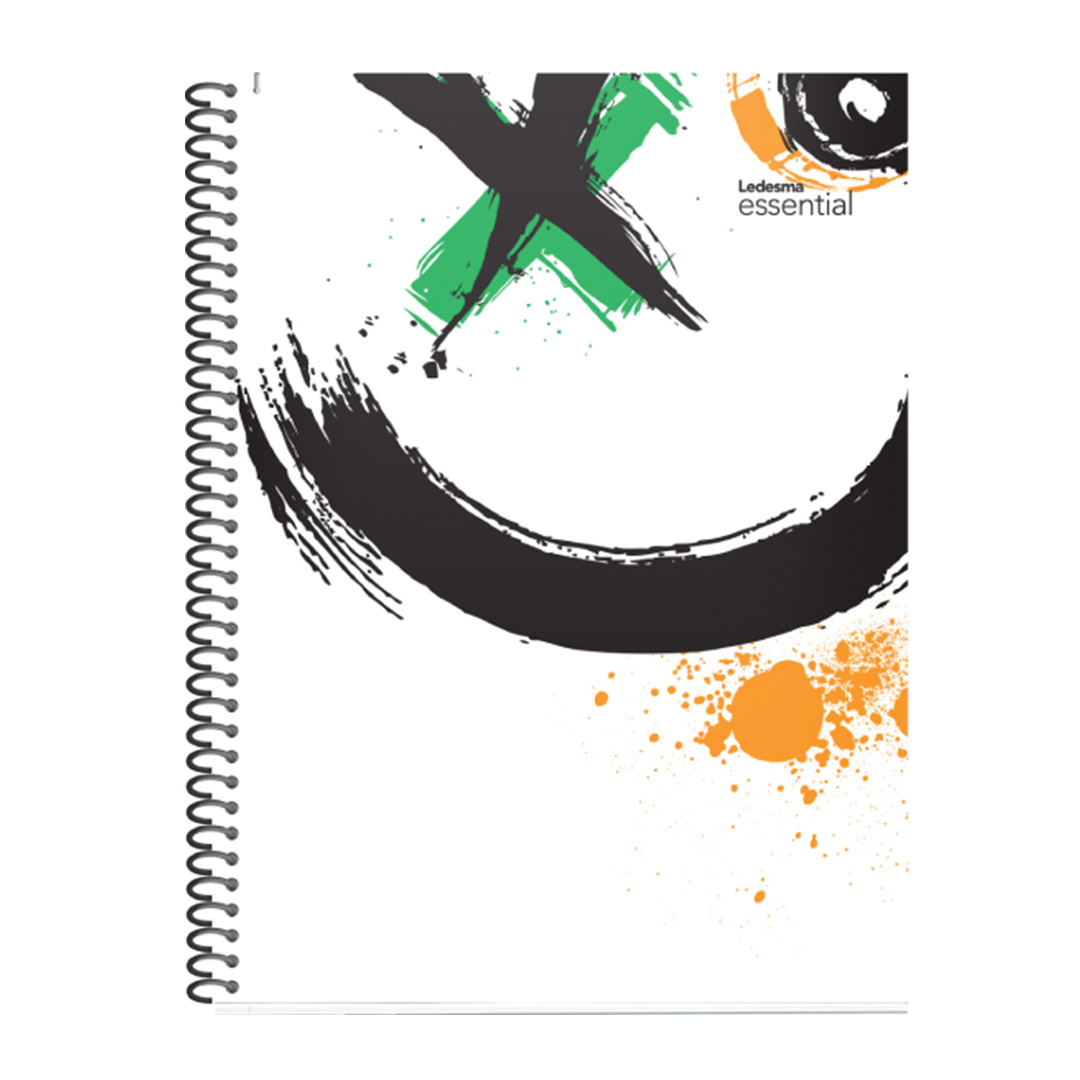  CUADERNO LEDESMA ESSENTIAL 2 22X29 TAPA PP ESPIRAL CRISTAL 84H LISO