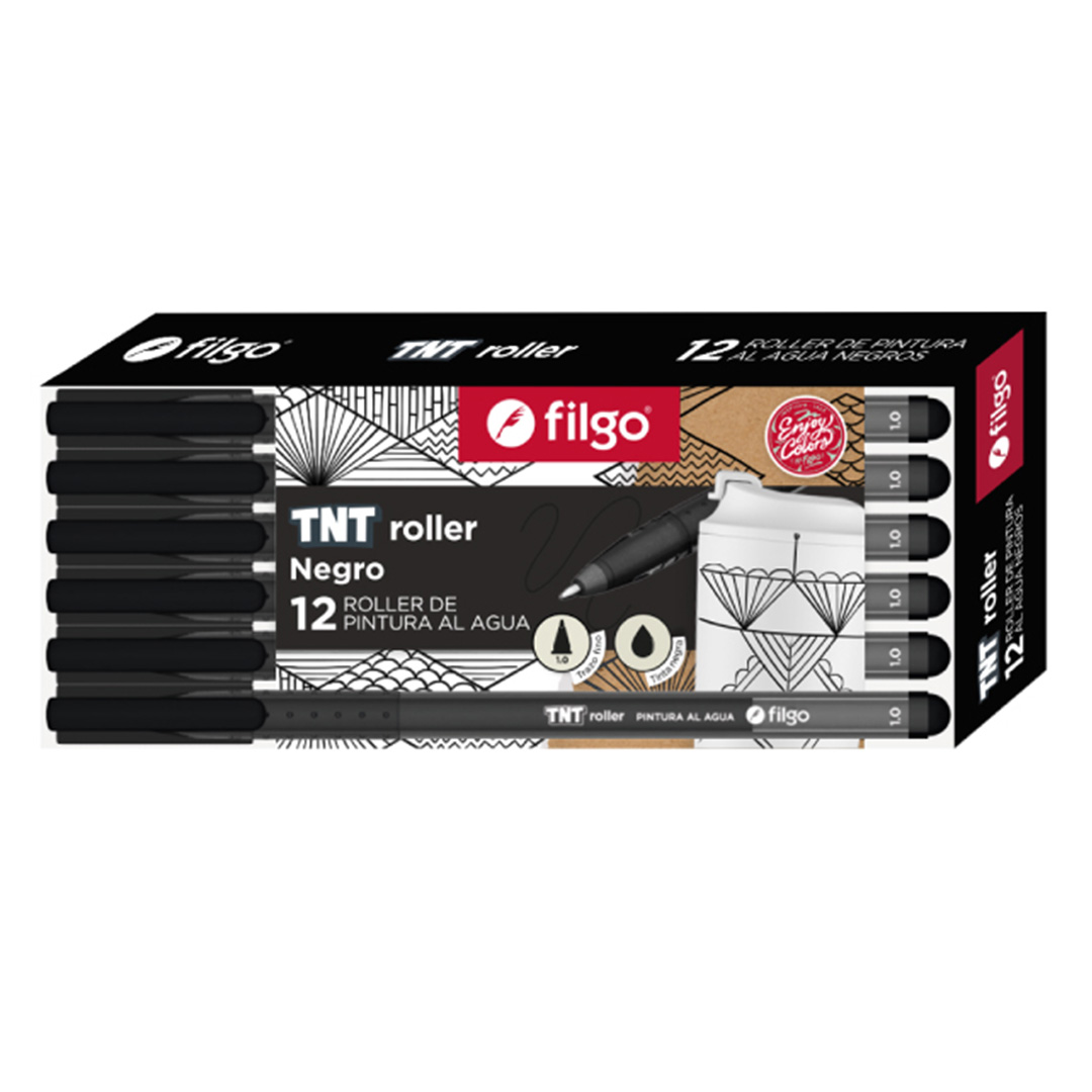  ROLLER PINTURA AL AGUA FILGO TNT NEGRO;
X12