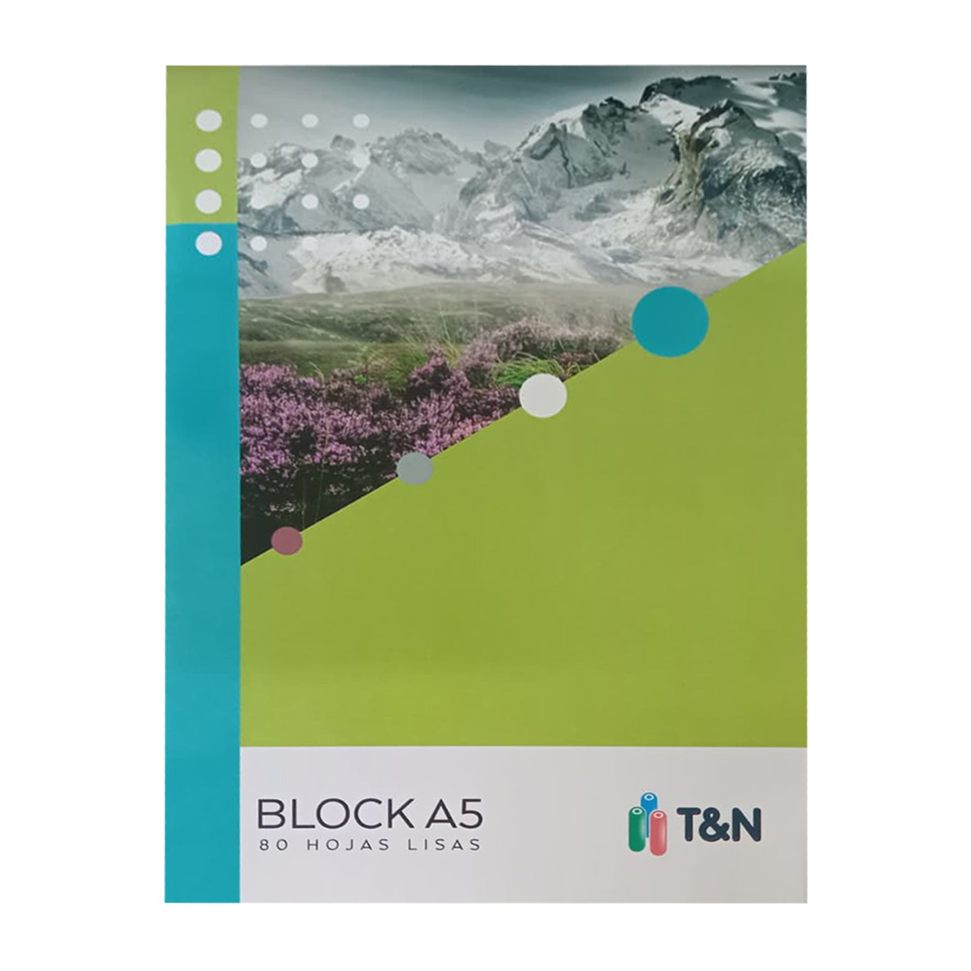  BLOCK A5 TYN EMBLOCADO 80 HOJAS LISO