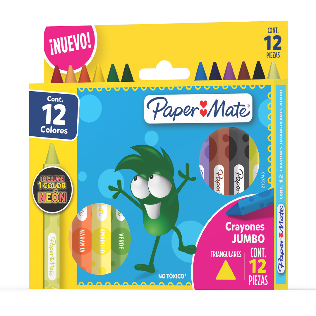  CRAYON PAPER MATE TRIANGULAR GRUESO X12