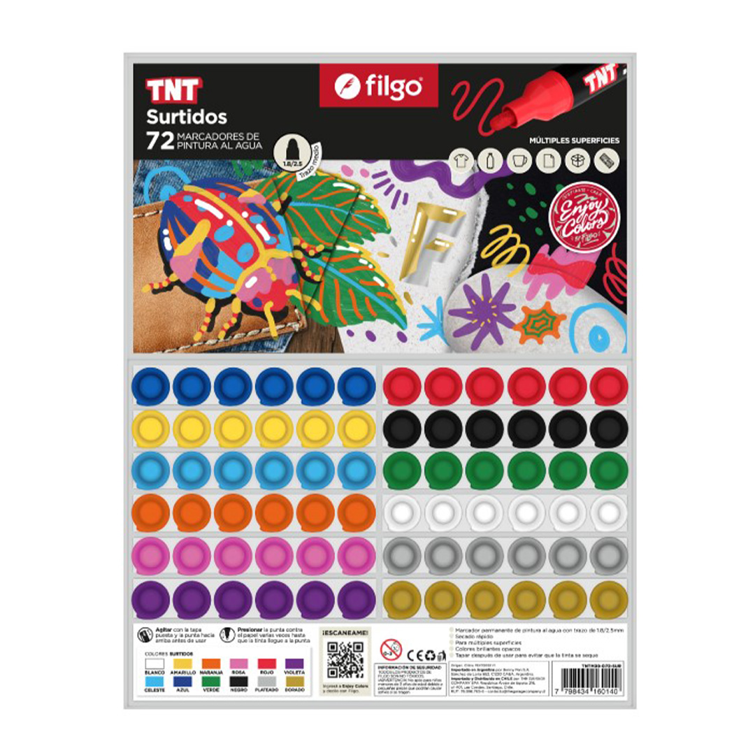  MARCADOR PINTURA FILGO TNT 3MM DISPLAY;
X72