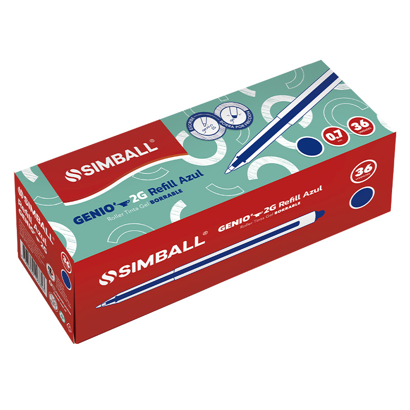  REPUESTO BORRABLE SIMBALL GENIO 2G FLOW PACK X1 CAJA X36 BLISTERS