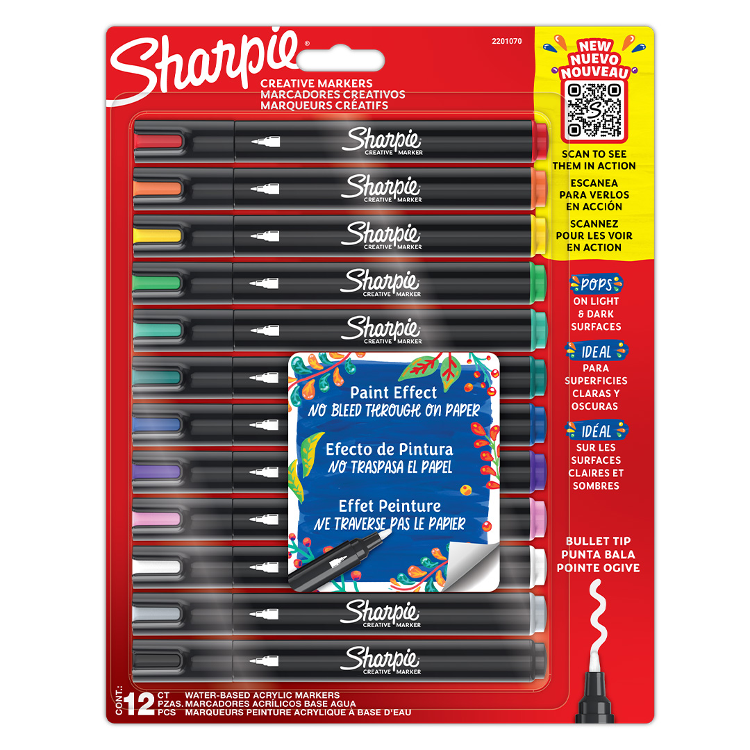  MARCADOR ACRILICO SHARPIE CREATIVE PUNTA  REDONDA X12