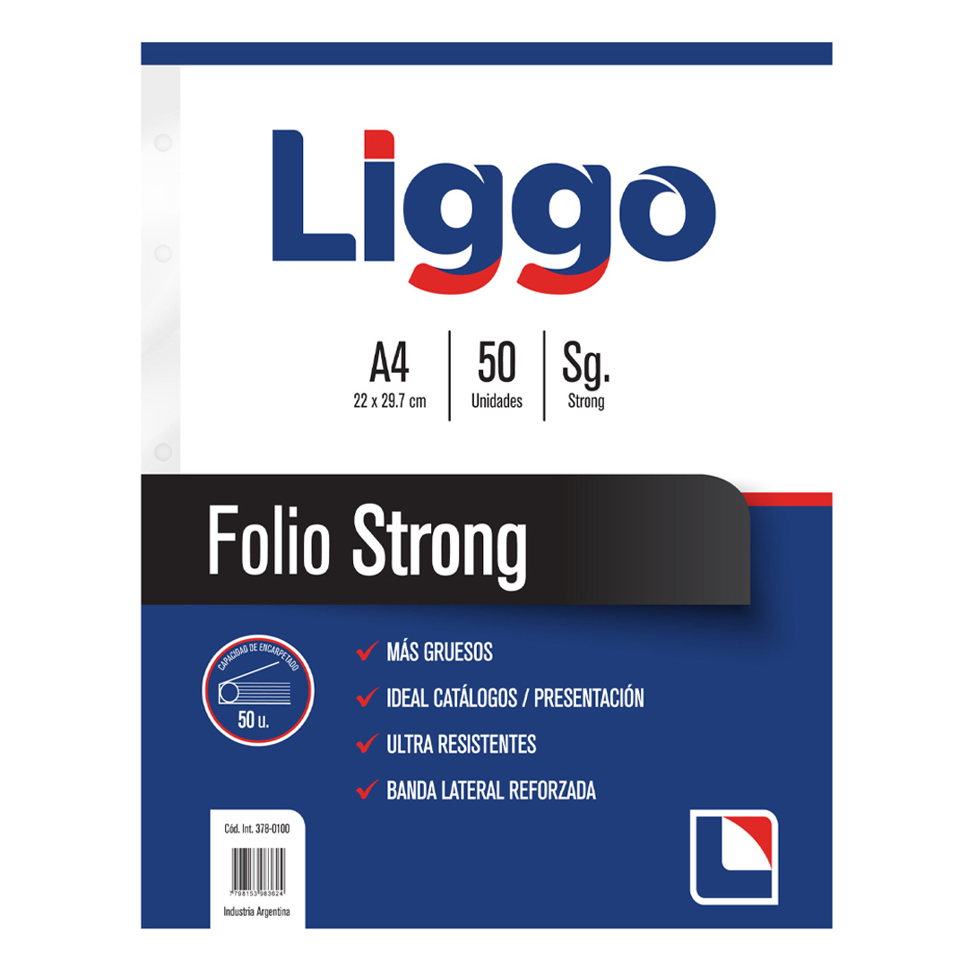  FOLIO A4 100 MICRONES LIGGO STRONG X50