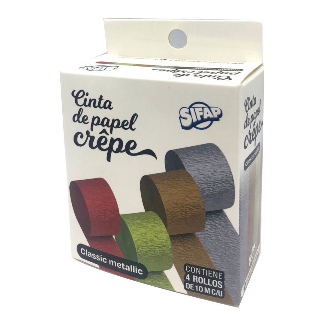  PAPEL CREPE EN CINTA SIFAP METAL X4