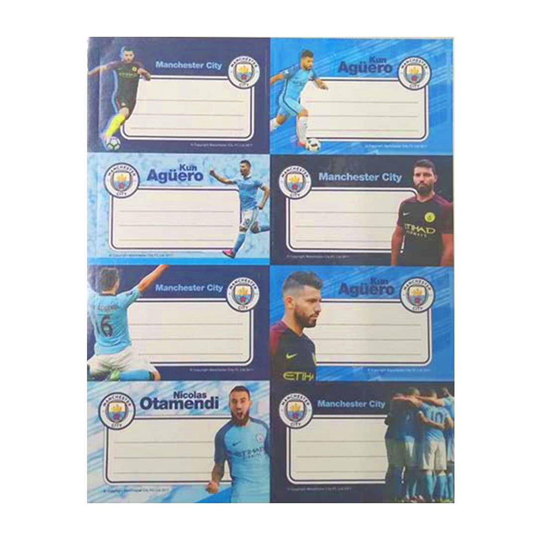  ETIQUETA ESCOLAR PPR MANCHESTER CITY X16