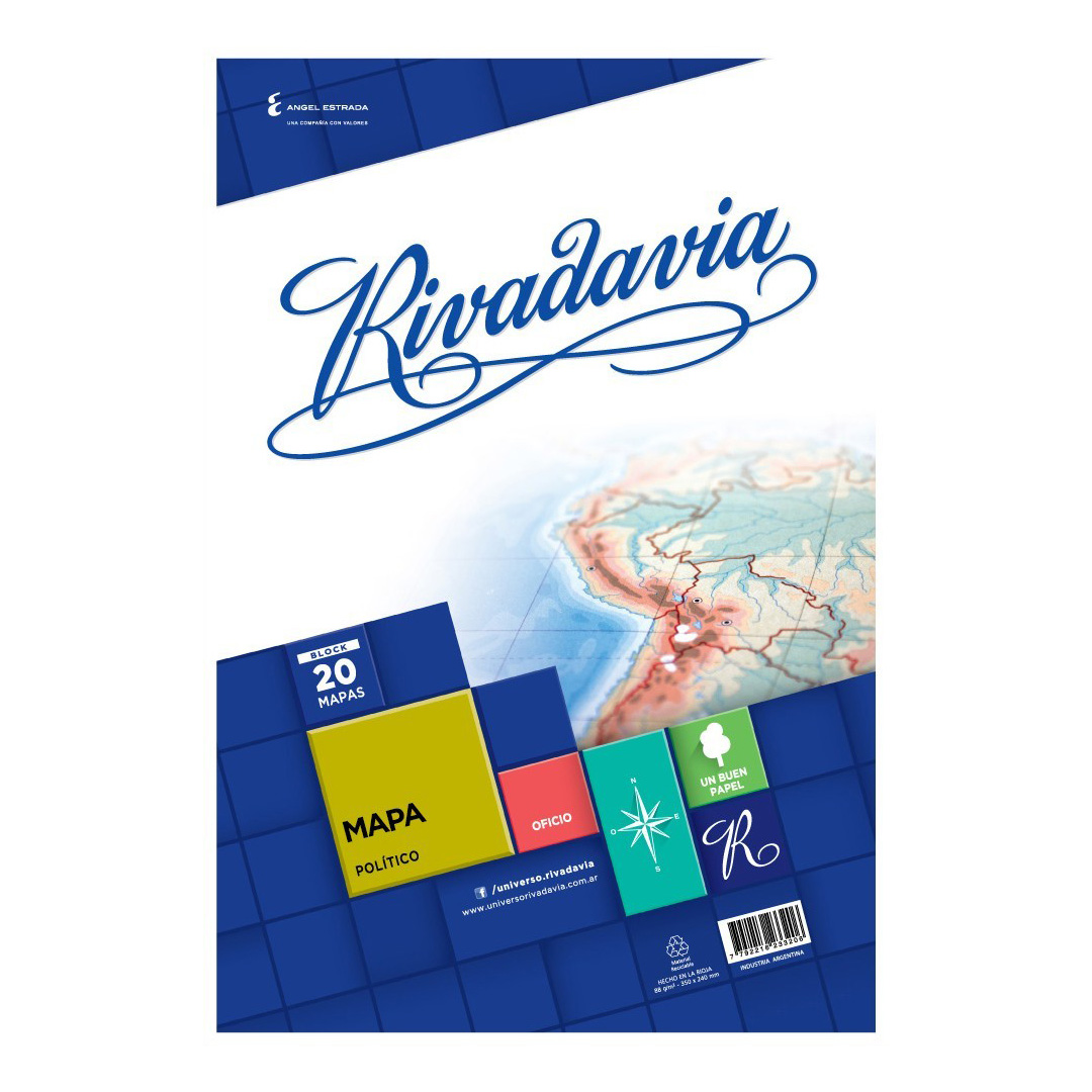  MAPAS OFICIO RIVADAVIA X 20H GRAN BUENOS  AIRES POLITICO