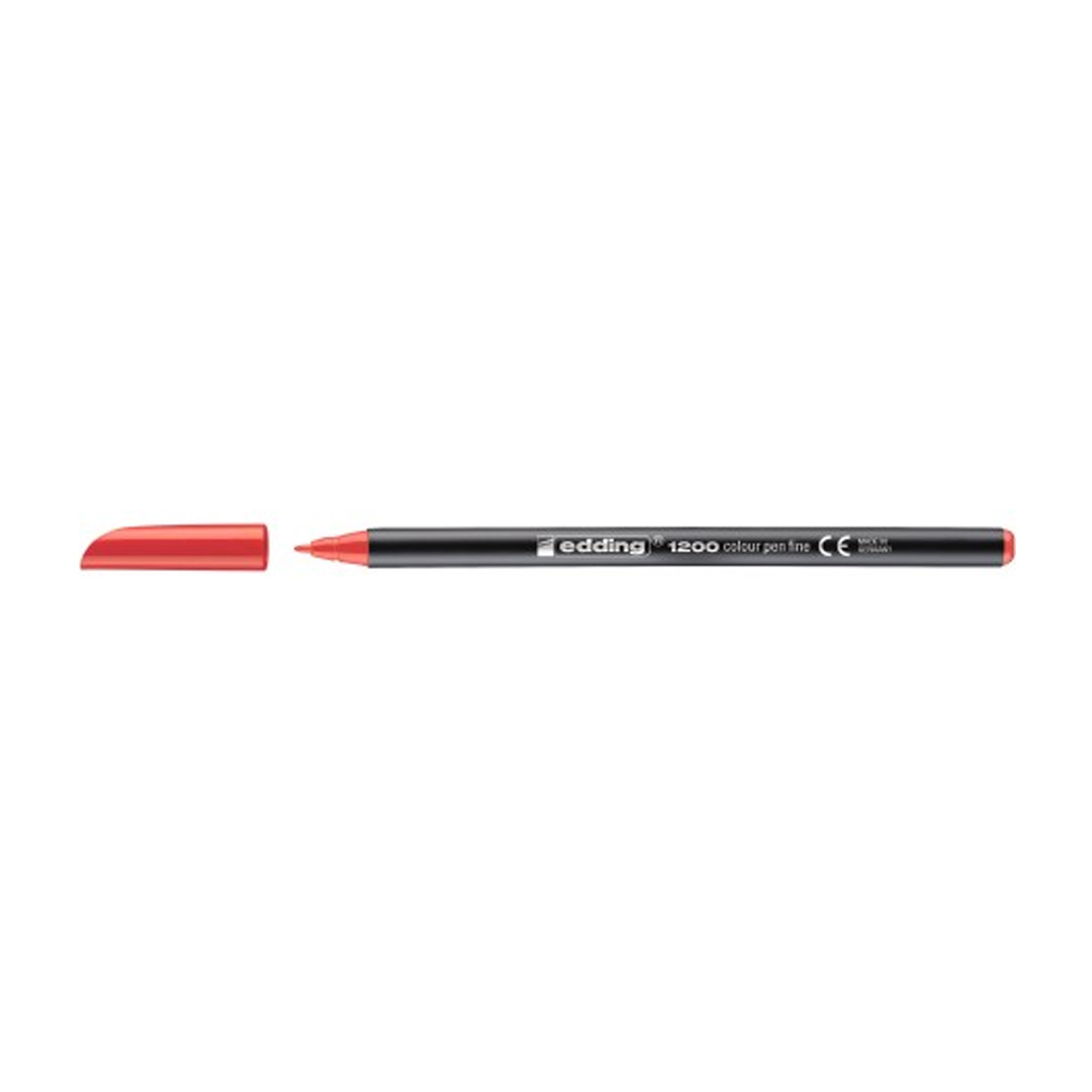  MARCADOR AL AGUA EDDING PUNTA REDONDAE-1200 X10 ROJO