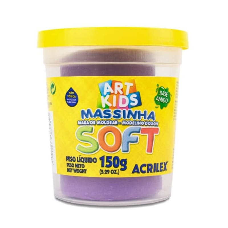  MASA MODELAR SOFT ACRILEX POTE 150G  VIOLETA X6