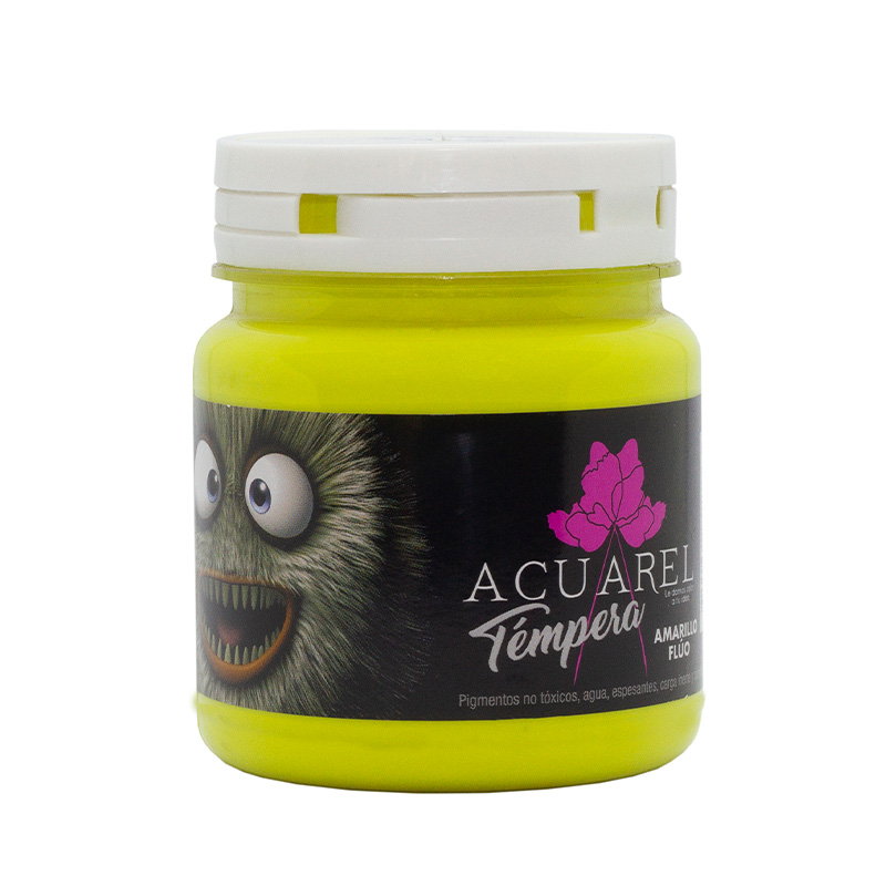  TEMPERA ACUAREL POTE 250GR FLUOAMARILLO