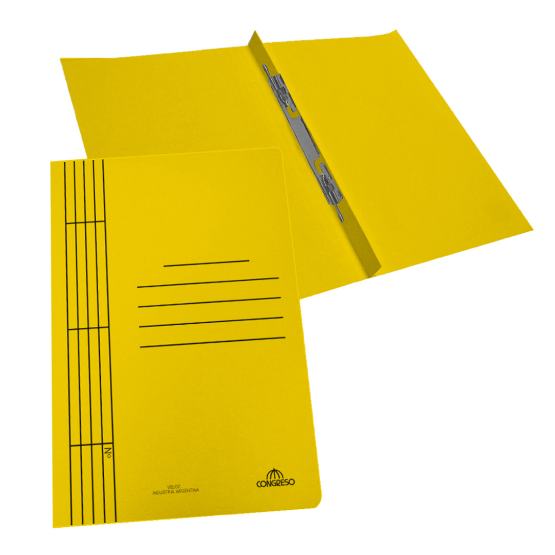  CARPETA BROCHE ESPIRAL CONGRESO OFICIO170GR AMARILLO X50