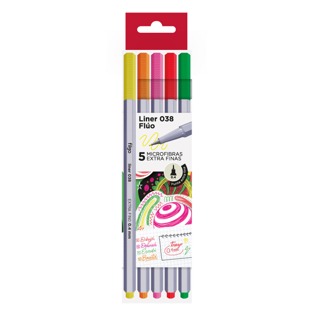 MICROFIBRA FILGO 0.4MM BLISTER X5 FLUO