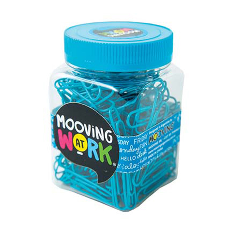  CLIPS MOOVING PAPER CLIPS 33MM FRASCOX80 AZUL FLUO