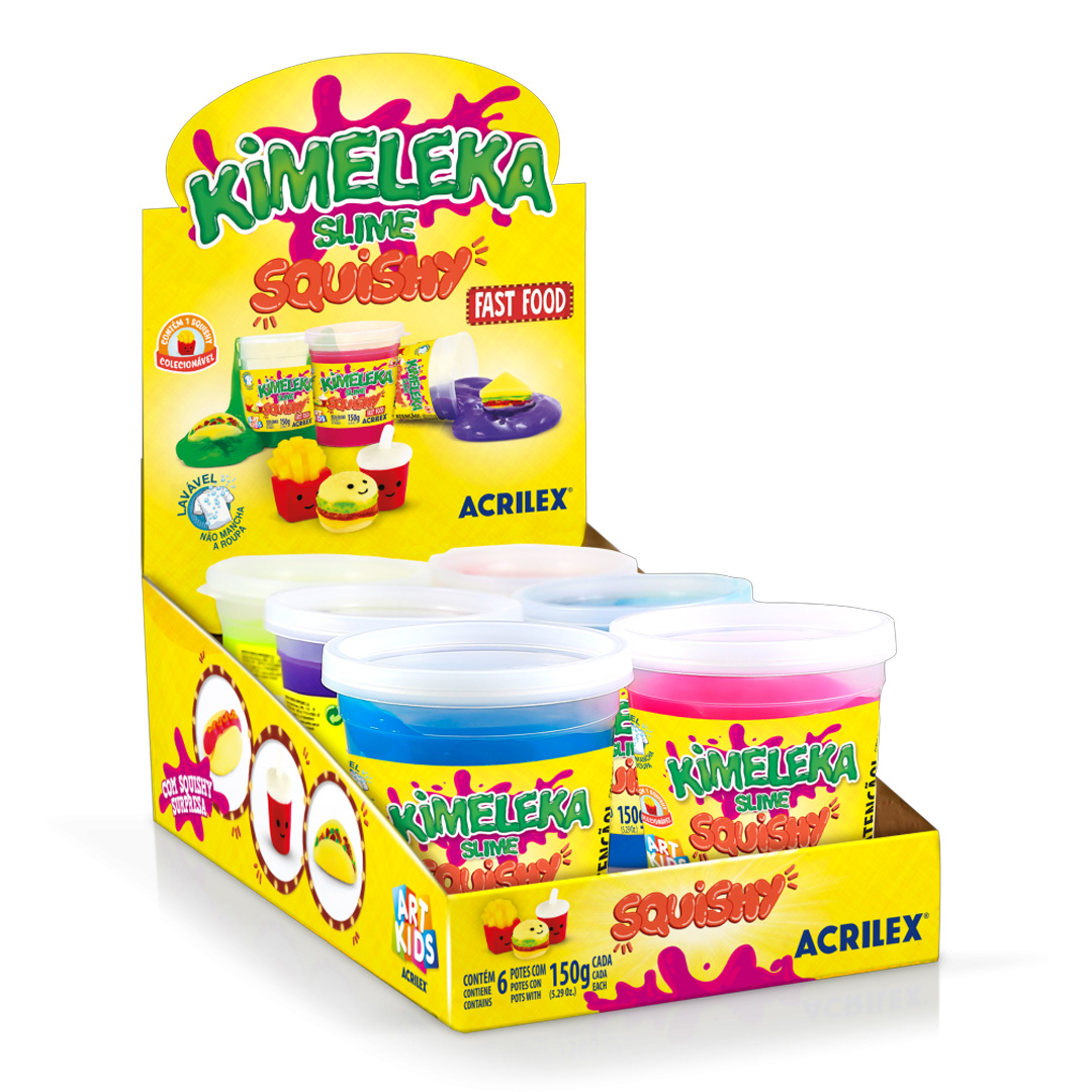  MASA MODELAR SLIME KIMELEKA ACRILEX  SQUISHY 180GR X6