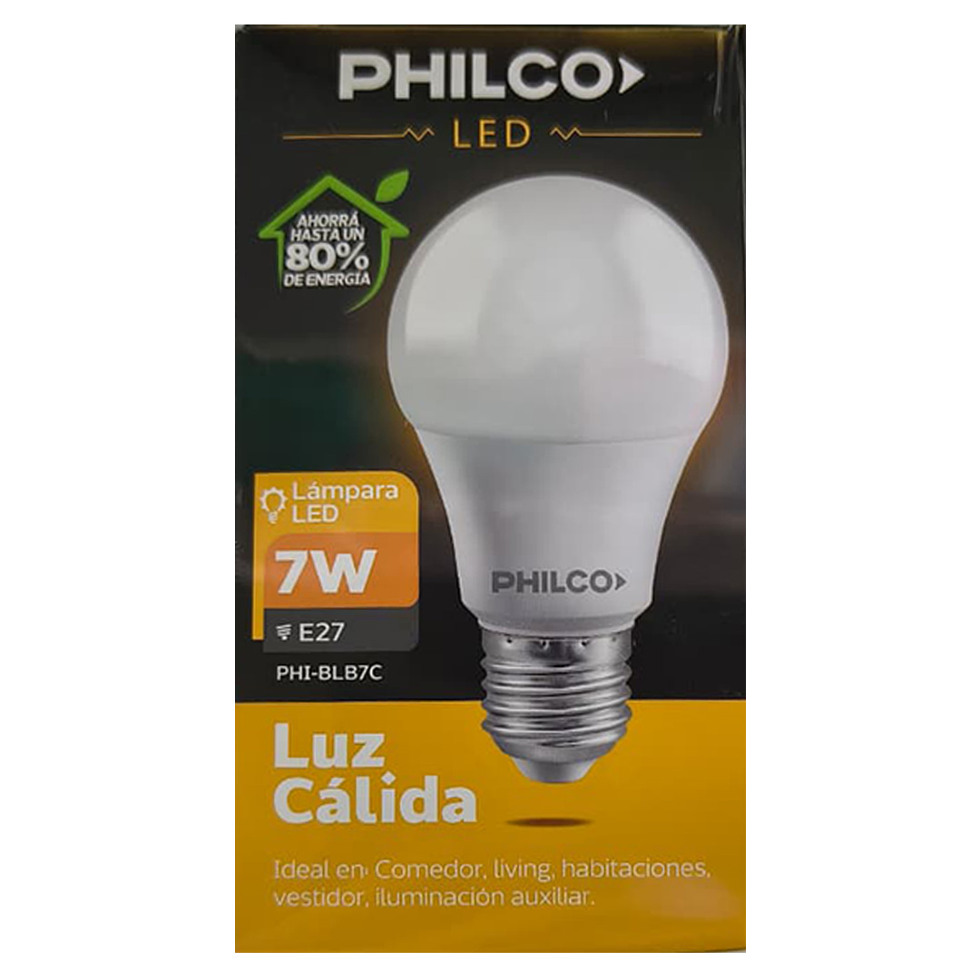  LAMPARA PHILCO 7W CALIDA PACK X10