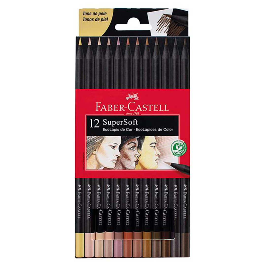  LAPIZ COLOR FABER SUPER SOFT PIEL X12