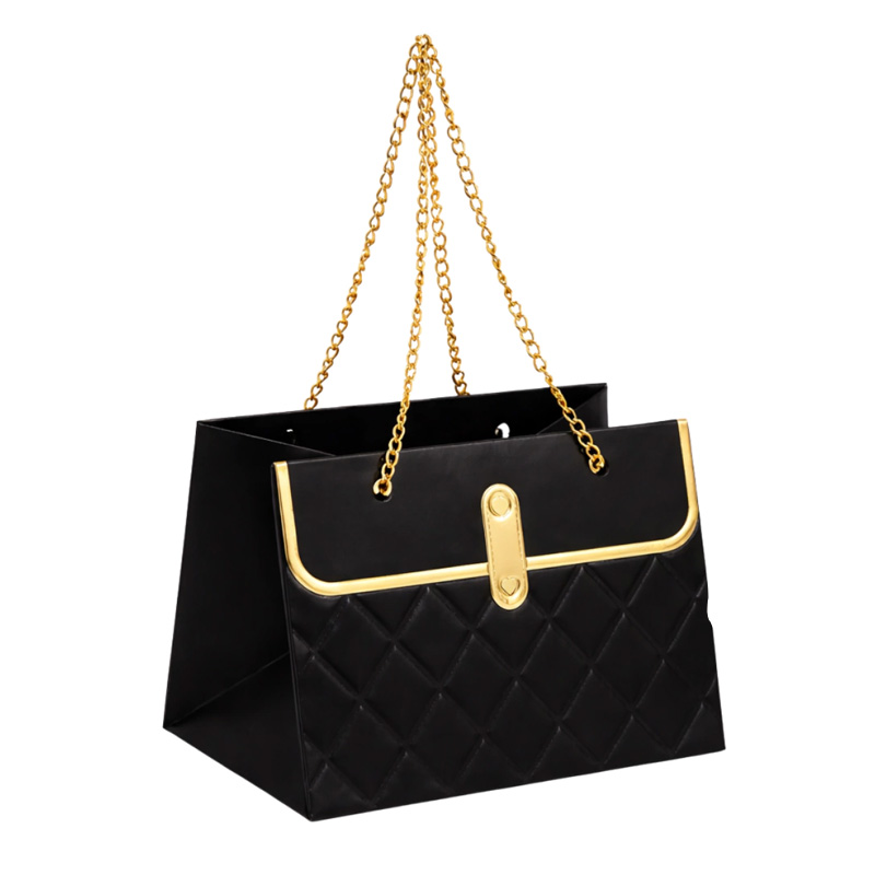  BOLSA REGALO CADENA REXON 17X11X20 NEGRO BLISTER X10