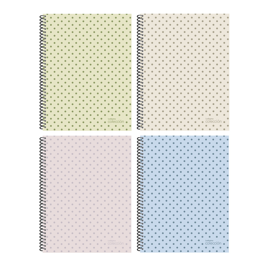  CUADERNO LEDESMA COLECCION 16X21 TAPASEMIRIGIDA ESPIRAL 84 HOJAS CUADRICULADO