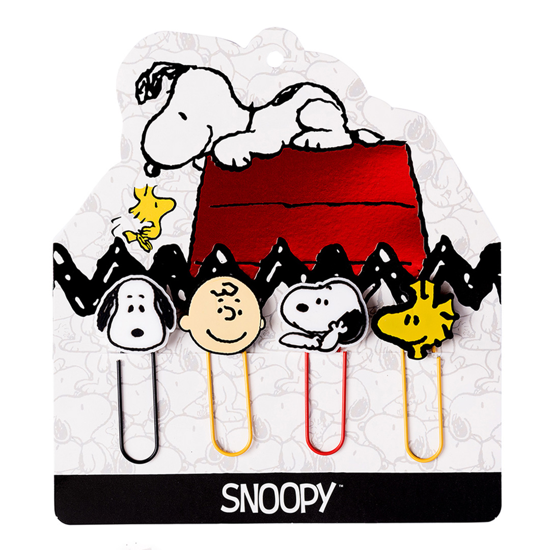  CLIPS MOOVING PAPER CLIP FUN SNOOPY X4