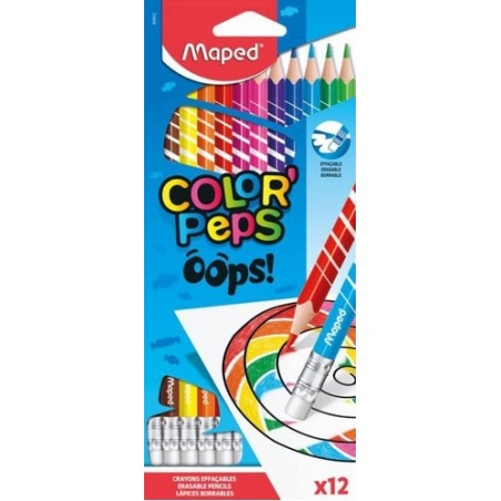  LAPIZ COLOR MAPED BORRABLES X12