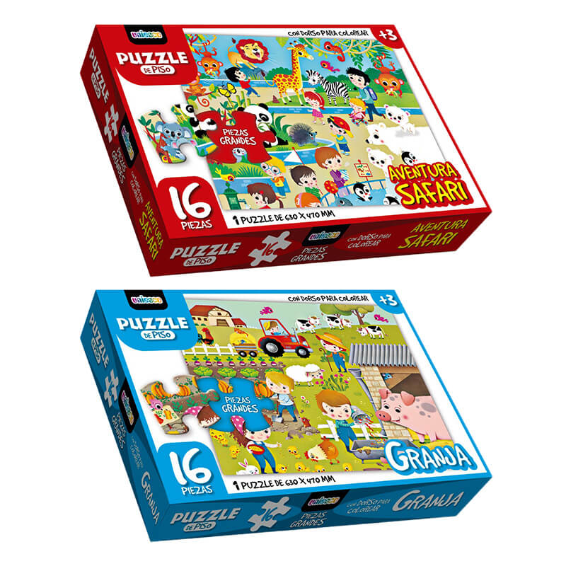  JUEGO UNIESCO ROMPECABEZAS X16 PIEZASDISEÑOS SURTIDOS