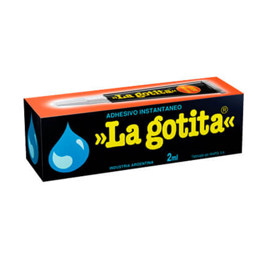  ADHESIVO INSTANTANEO LA GOTITA POMO 2 ML  TIRA X6